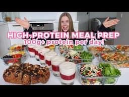 Healthy & High protein Meal Prep | 100G+ Protein Per Day! Healthy Banana Bread, Noodles, Parfaits...