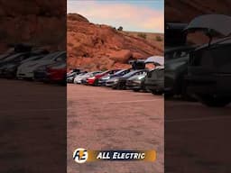 Denver Tesla Club Holiday Light Show at Red Rocks | POV kids inside mini cybertruck.