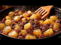 Just add ground beef to the potatoes! And the result will be amazing! Simple dinner recipe!