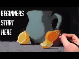 The easiest way to start an oil painting for beginners