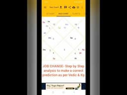 JOB CHANGE- Step by Step analysis as per Vedic and Kp | Example chart analysis