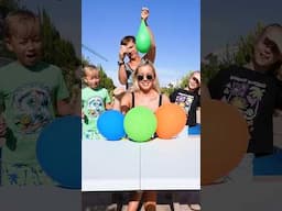 WATER POP CHALLENGE 🎈 SPLASH 🤣 Gaby and Alex Family #shorts