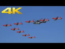 4K | Swiss PC-7 Team 25th anniversary air display at Payerne Air Show Air14