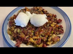 Mom's Corned Beef Hash I Poached Eggs