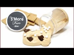 DIY S'Mores Slime - Easy Fluffy Slime Recipe No Borax - FREE Printable