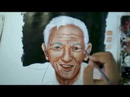 How to Paint an Old Person in Acrylics (Timelapse)