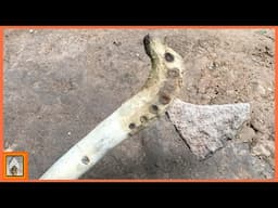 Primitive Technology Tools - Update for Amazing the Stone axe Modern make by hand