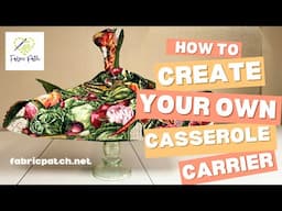 Let's stay in and make our own Casserole Carrier! Super simple and a kitchen must have!