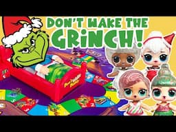 DON'T WAKE THE GRINCH! Game with LOL Dolls Save Christmas!