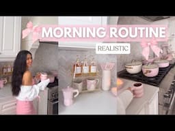 Realistic Morning Routine 🎀🕯️| Cleaning, Grocery Haul & Home Organization Tips for a Productive Day