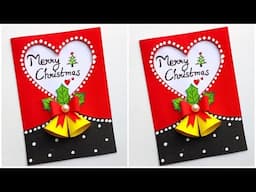 Christmas greeting card making easy 2024 / Handmade Christmas card ideas / Merry Christmas card