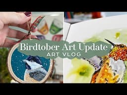 Birdtober & October Art Update 🍂 Art Vlog 🍂 Shop Update