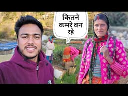 पहली बार माँ भी आयी नये घर का काम देखने || Pahadi Lifestyle Vlog || Namaste Pahad