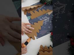 Easy Christmas Decor - 3D Paper Tree 🎄#christmas2024 #christmasdecorations #papertree