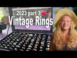 Unbelievable! Unboxing a large box of vintage Rings ( part 3) ! Let's find Treasures!