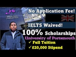 No IELTS! BSc to Direct PhD Scholarships at University of Portsmouth: £20,000 Stipend