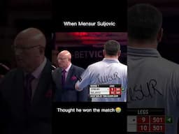 When Mensur Suljovic thought he won the match 😂