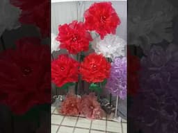 Materials for large organza flower making | DIY | How to make giant flowers made of cloth