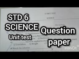 STD 6 th Science question paper Maharashtra board  unit test paper SCIENCE