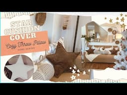 DIY Cozy Star Pillow Bohemian Interior Design Throw Pillow + Home Sewing Pattern