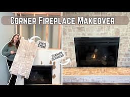 Giving my corner fireplace a face lift // Builder grade to custom made