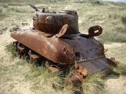 Biville France - Range Wreck Shermans