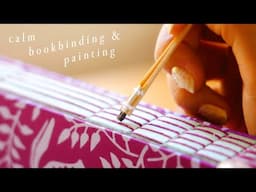 Making a Watercolor Sketchbook | ASMR bookbinding + painting