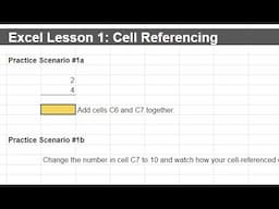 Excel Lesson 1: Cell Referencing & Basic Formulas