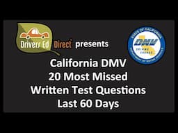 DMV Test 2025 🖤 Top 20 Most Chosen WRONG Answers in the Last 60 Days 🖤 Permit Quiz Must-Know