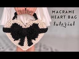 Make This AMAZING Macramé Bag for Valentine's Day! Macramé Heart Bag