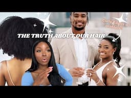 Simone Biles' Curly Edges Spark Controversy: Truth About Black Hair Unveiled on TikTok | April Sunny