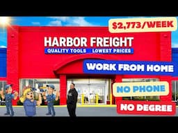 HARBOR FREIGHT WILL PAY $12,016/MONTH | WORK FROM HOME | REMOTE WORK FROM HOME JOBS | ONLINE JOBS