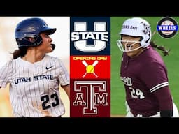 Utah State vs #7 Texas A&M Highlights | 2025 College Softball Highlights