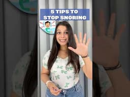 Tips to stop snoring 💤 | #healthnwellness #shorts