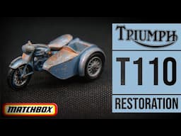 MATCHBOX 4C Triumph T110 Motorcycle & Sidecar restoration