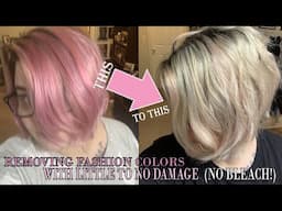 How I Remove My Hair Color. (NO BLEACH, LITTLE TO NO DAMAGE!)