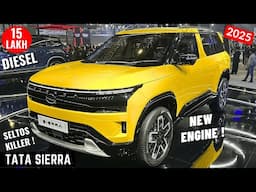 New Tata Sierra 2025 Diesel, Petrol & Electric Premium SUV | Latest Features, New Interiors, Price |