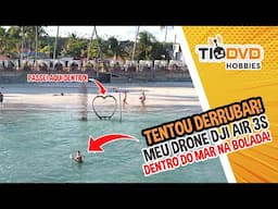 INACREDITÁVEL! ATIROU A BOLA para DERRUBAR meu DRONE DJI AIR 3S dentro do MAR em Maragogi