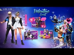 Valentine Event FREE Rewards Ff 2025 💥😯, Rose Emote Return | Free Fire New Event | Ff New Event