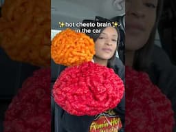 Viral hot cheeto brain in the car #shorts #hotcheetos #chips #brain #spicy #cheetos