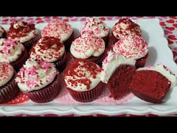 طريقة تحضير كاب كيك المخمل الاحمر Easy and Delicious Red Velvet Cupcakes