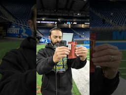 Behind the scenes of my collab with the Detroit Lions to open a pack of #pokemon before the big game