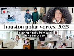 playing hooky from work for a snow day! | Houston Polar Vortex 2025 Vlog | Day in the Life of a Mom