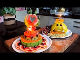 Art In Watermelon Fruits Platter Decoration Ideas Cutting Tricks