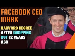 Facebook Founder Mark Zuckerberg receives Harvard Degree after dropping out |Mark Zuckerberg College