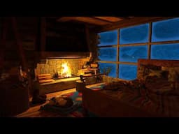 Cozy Winter Ambience with Relaxing Blizzard, Fireplace and Howling Wind