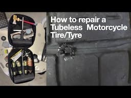 How to repair a tubeless motorcycle tire/tyre