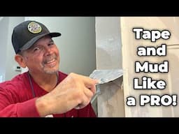 How To TAPE and MUD Your DRYWALL! PRO Tips for Beginners!!