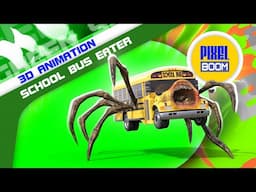 Green Screen School Bus Eater Horror SCP 3D Animation - PixelBoom