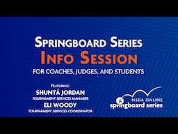 Springboard Series Info Session: For Coaches, Judges, and Students